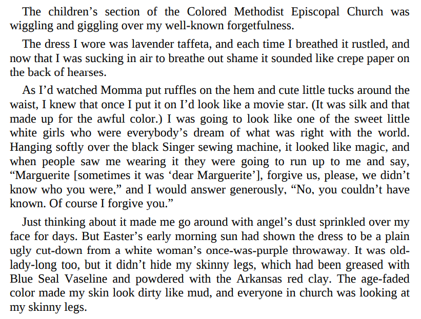 I know why the caged bird sing