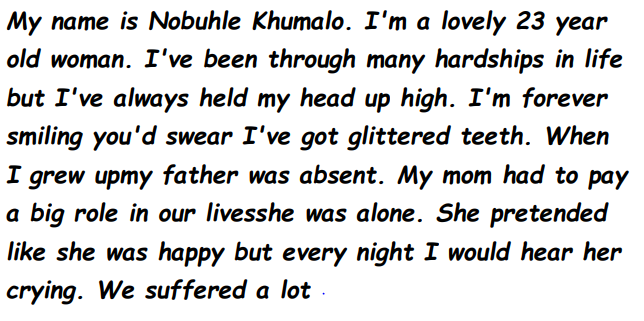 My Love by Wendy Ndovela 