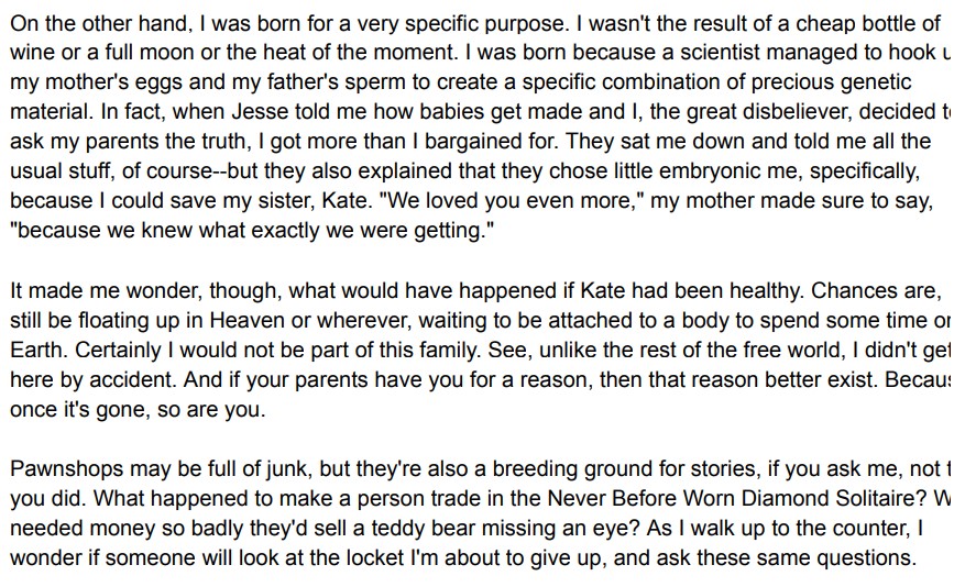 My Sister’s Keeper by Jodi Picoult