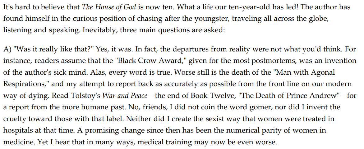 The House of God by Samuel Shem