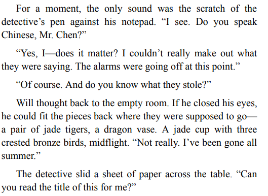 Portrait of a Thief by Grace D. Li 