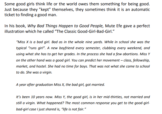 Why Good Girl Remain Single By Nelson Asuen