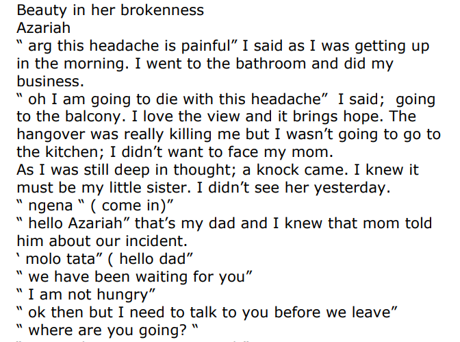 Beauty In Her Brokenness by Zizipho Ntlangula