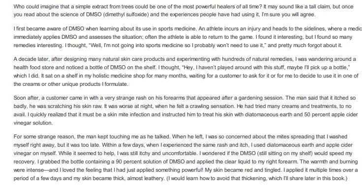 Healing with DMSO by Amandha Dawn Vollmer PDF