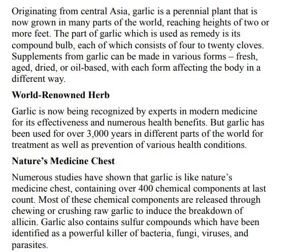 The Miracle of Garlic by David Sykes PDF