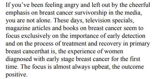 Advanced Breast Cancer by Musa Mayer PDF