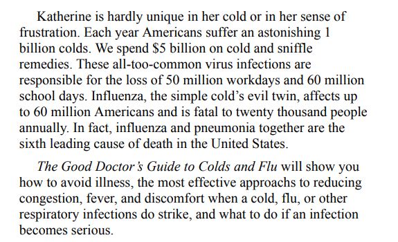 The Good Doctor s Guide to Colds and Flu by Neil Schachter PDF