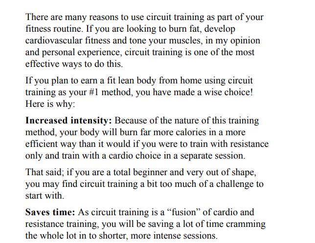 HOME WORKOUT CIRCUIT TRAINING by James Atkinson PDF