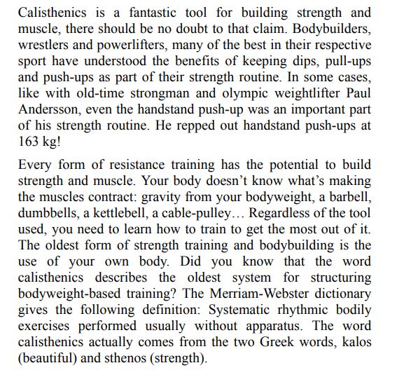Hypertrophy and calisthenics THE PRIO SYSTEM by Kristoffer Lidengren. PDF