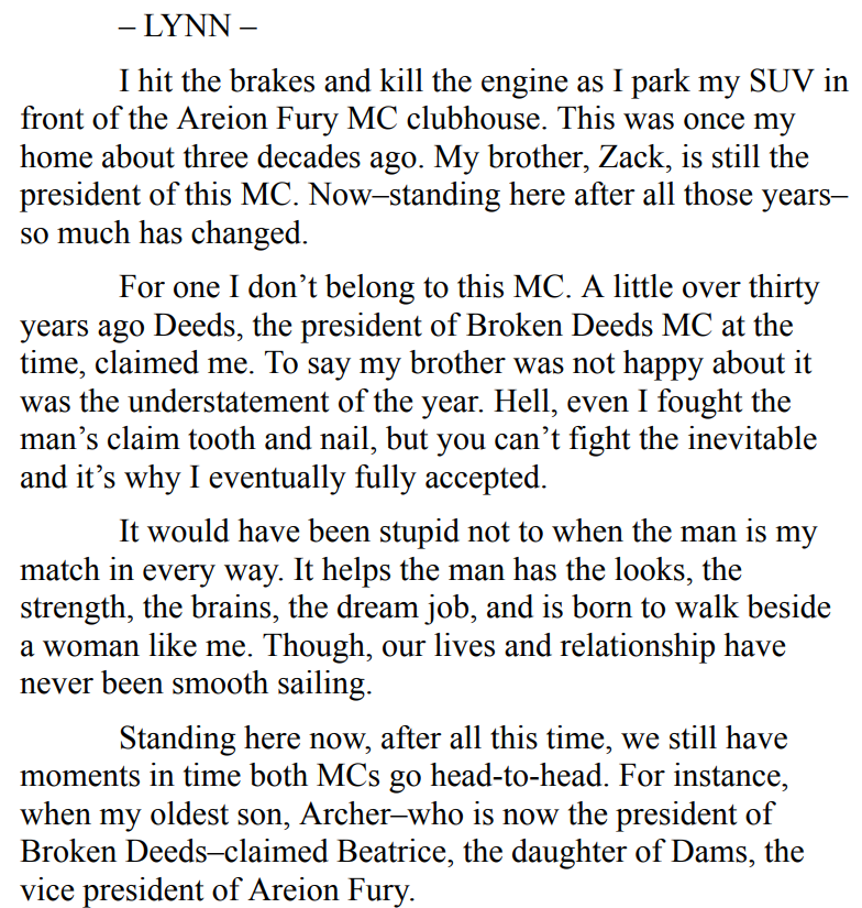 Lynn Broken Deeds MC by Esther E. Schmidt 