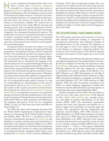 Occupational Therapy for Physical Dysfunction by Mary Vining Radom and Catherine A. Tromblyski PDF