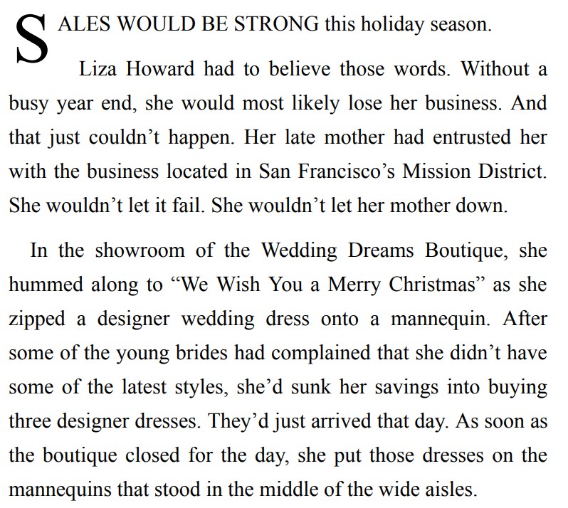 THE BRIDE’S CHRISTMAS DRESS BY JENNIFER FAYE 
