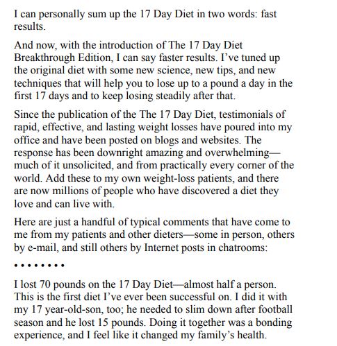 The 17 Day Diet Breakthrough Edition by Dr. Mike Moreno PDF