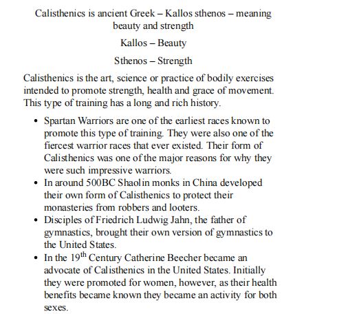 The Cult Calisthenics by Jamie Geraghty