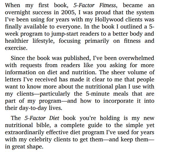 The 5 Factor Diet by Harley Pasternak pdf