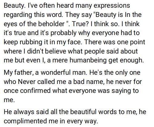 Her StoryThe Ugly Girl