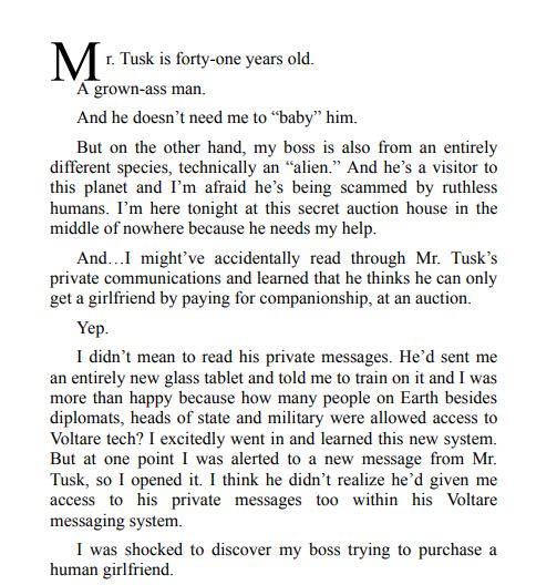 Auctioned to the Alien Boss by Michele Mills 