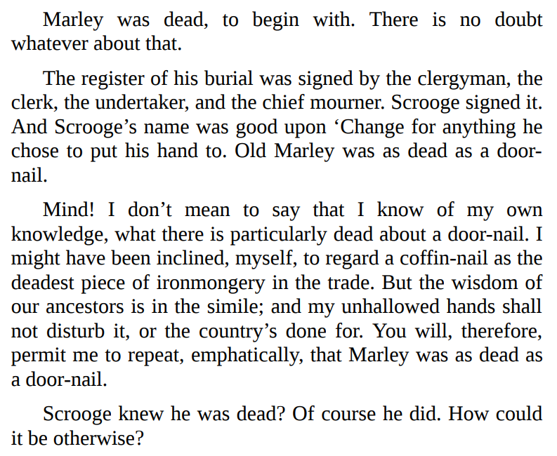 A Christmas Carol by Charles Dickens