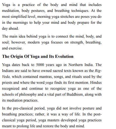 Morning Yoga Stretches by Gregory Paige PDF