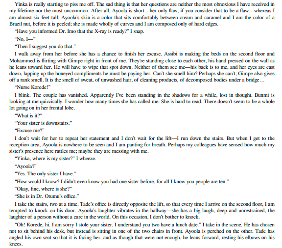 My Sister, the Serial Killer by Oyinkan Braithwaite A