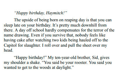 Sunrise on the Reaping by Suzanne Collins