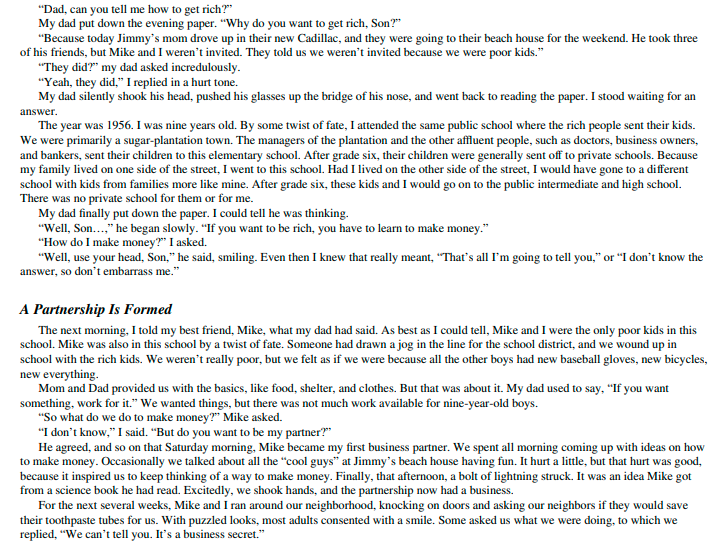 Rich Dad Poor Dad by Robert T. Kiyosaki