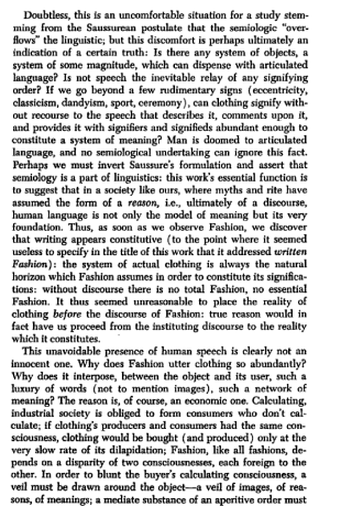 The Fashion System by Roland Barthes